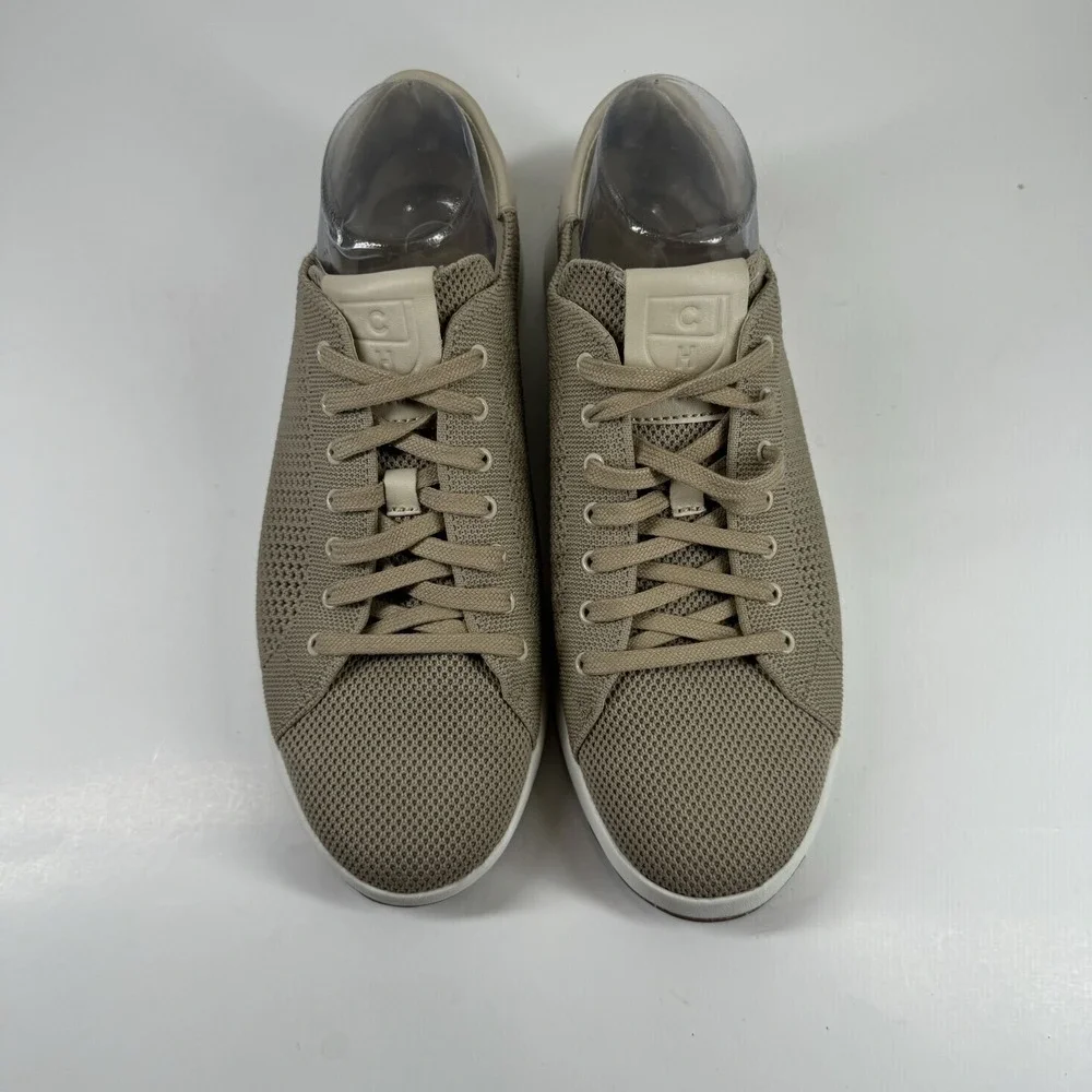 Cole Haan GrandPrø Tennis Stitchlite Men's US 9M Beige Knit Sneakers C26629